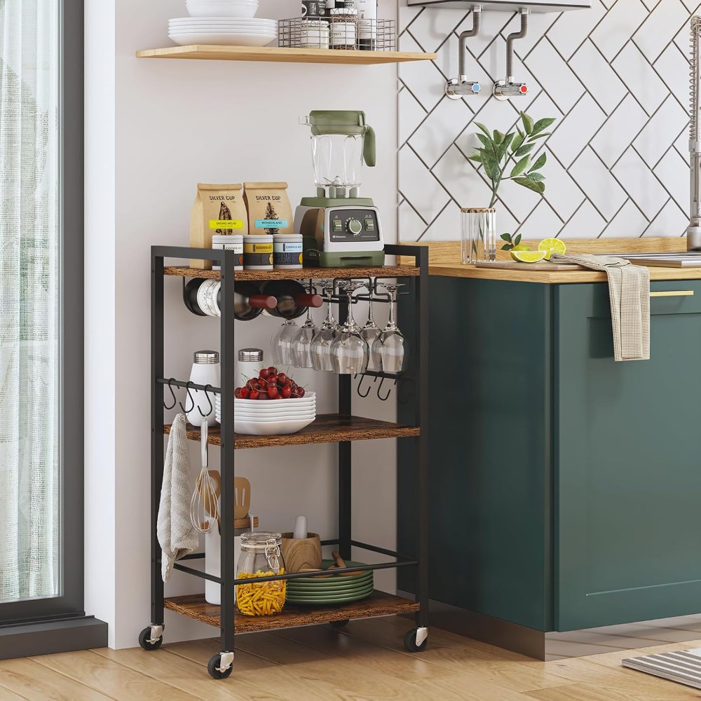Bar Cart, Brown, 11.8" wide, view 4