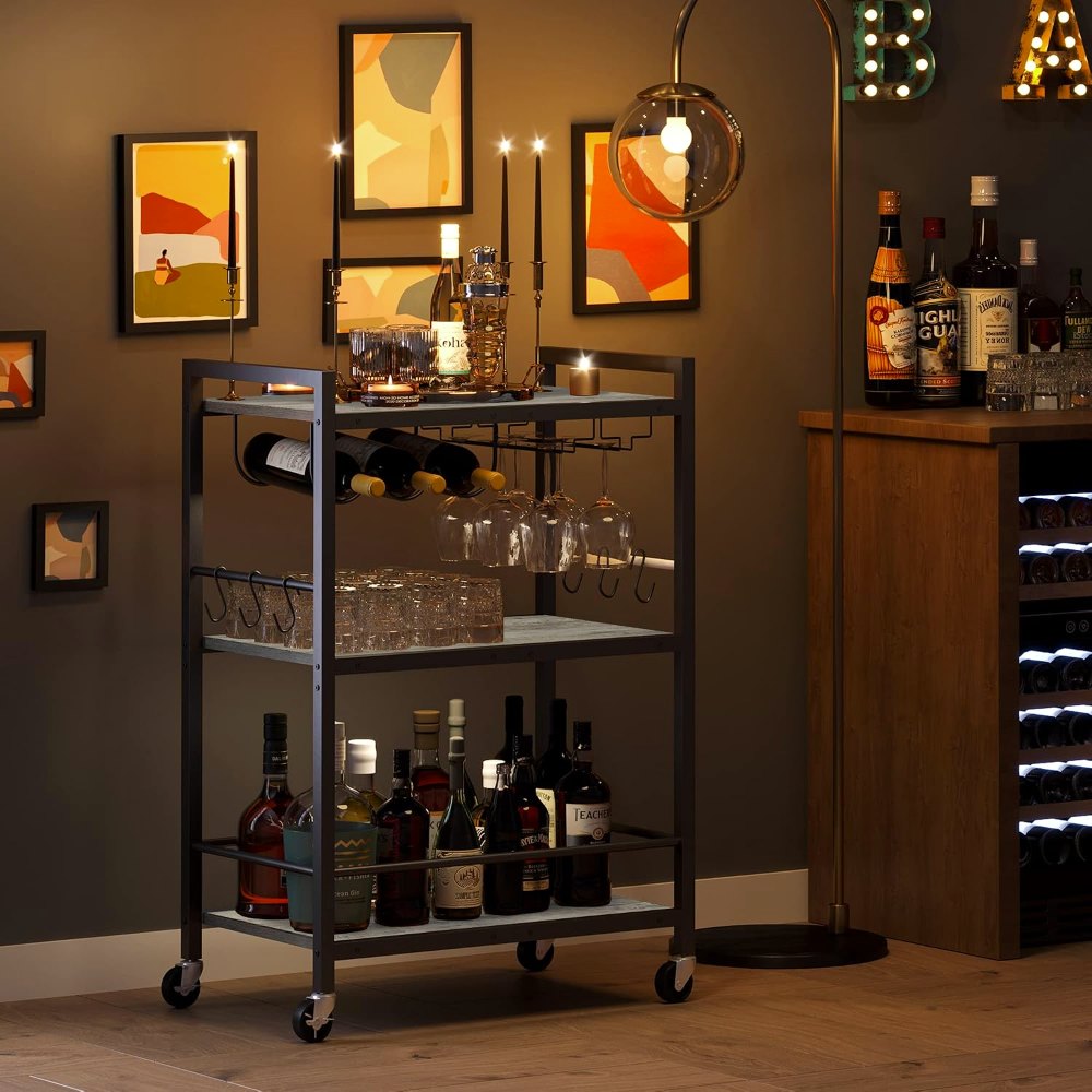 Bar Cart, Greige, view 3