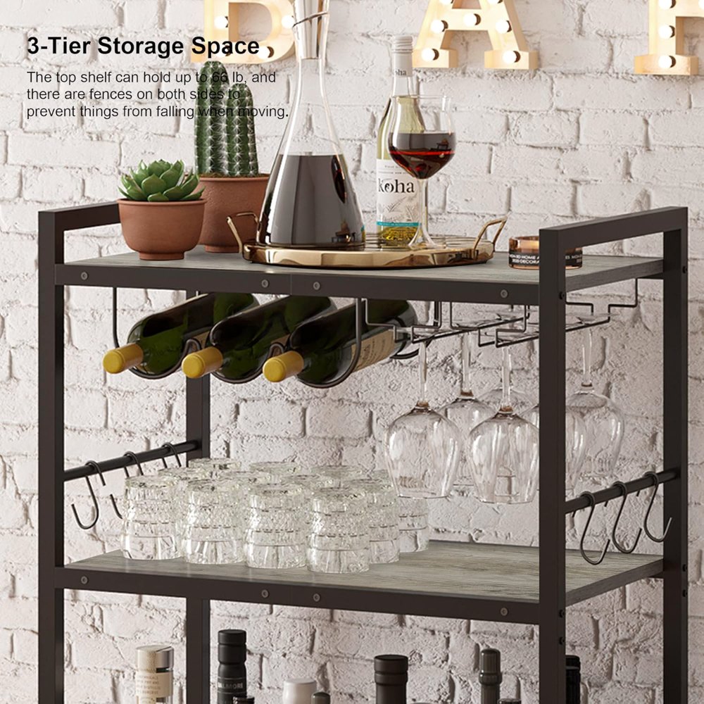 Bar Cart, Greige, view 5