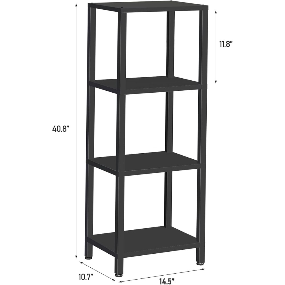 Bookshelf, Black, 14.5" wide, view 2