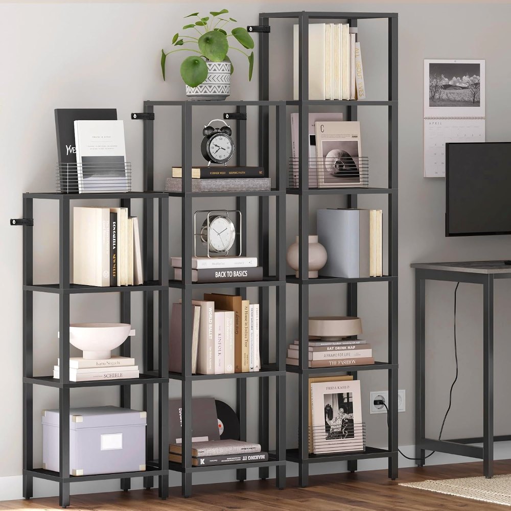 Bookshelf, Black, 53.2" tall, view 5