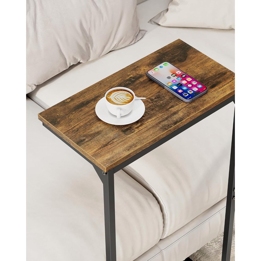 C Shaped End Table, Brown, 15.8" wide, view 6