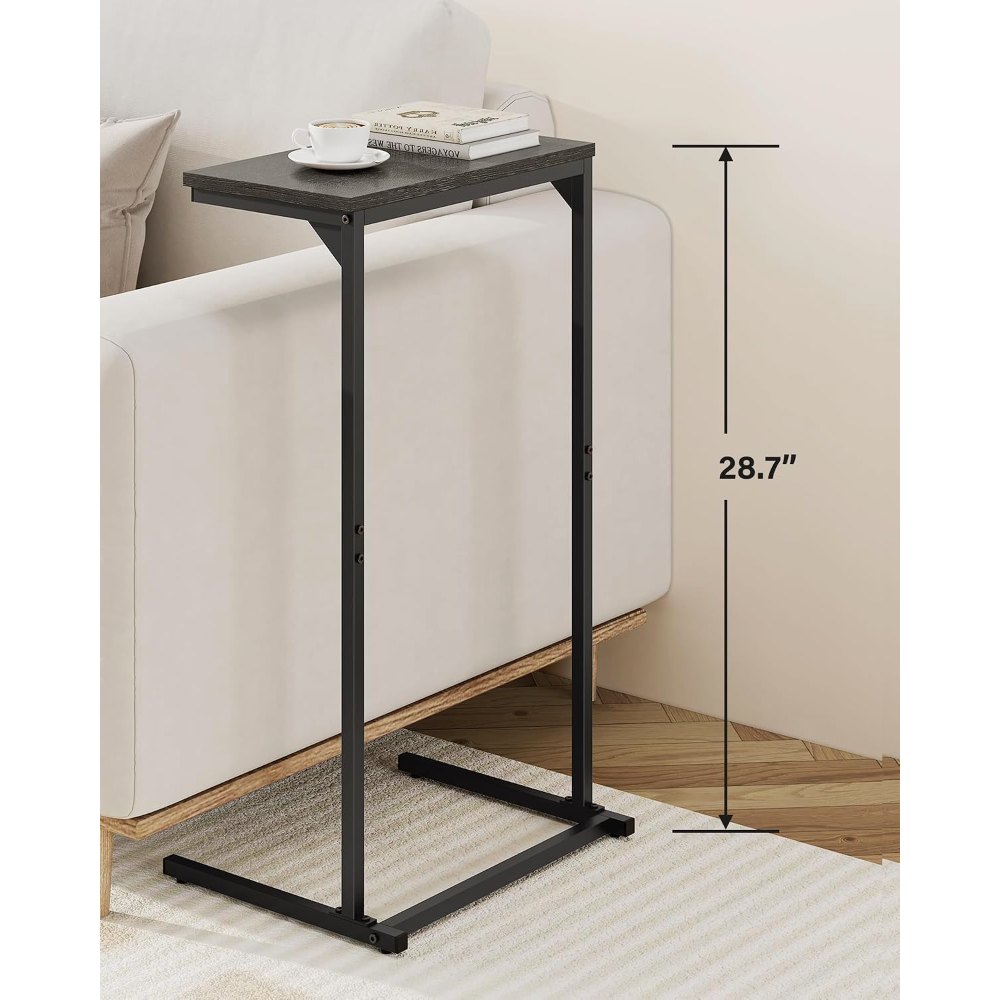 C Shaped End Table, Set of 2, Black, view 3