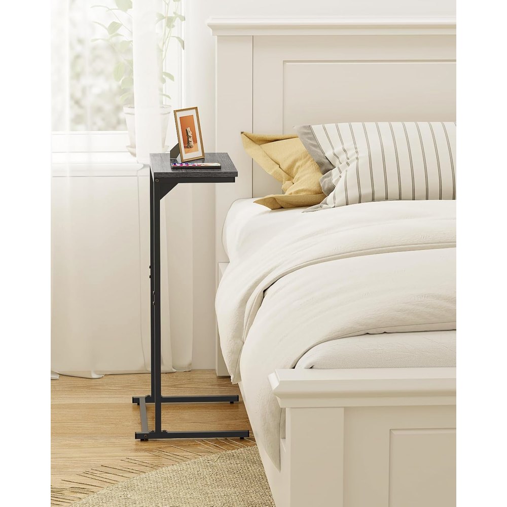 C Shaped End Table, Set of 2, Charcoal Grey, view 2