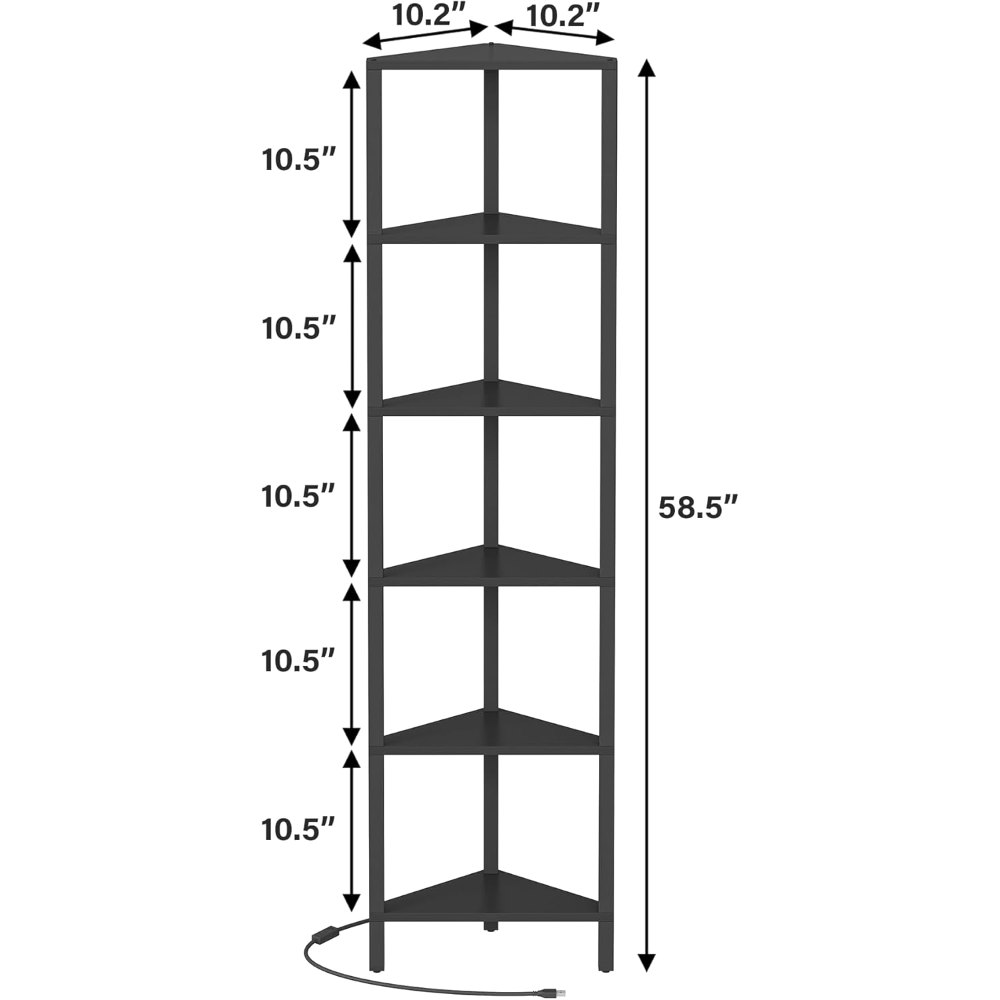 Corner Shelf, Black, view 2