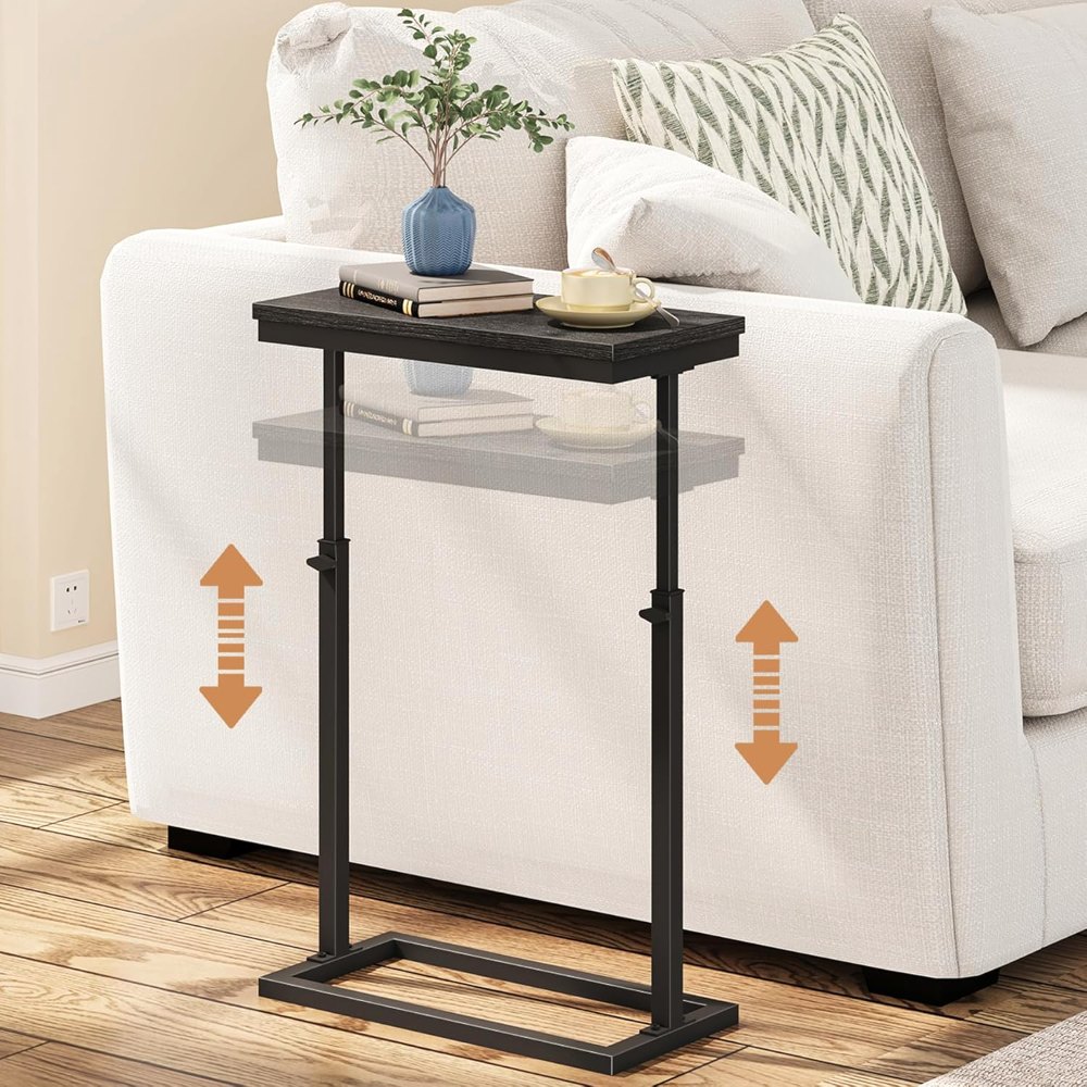 End Table, Black, 7.9" wide