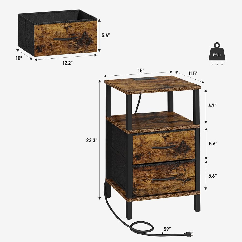 End Table, Brown, 15.4" wide, view 3