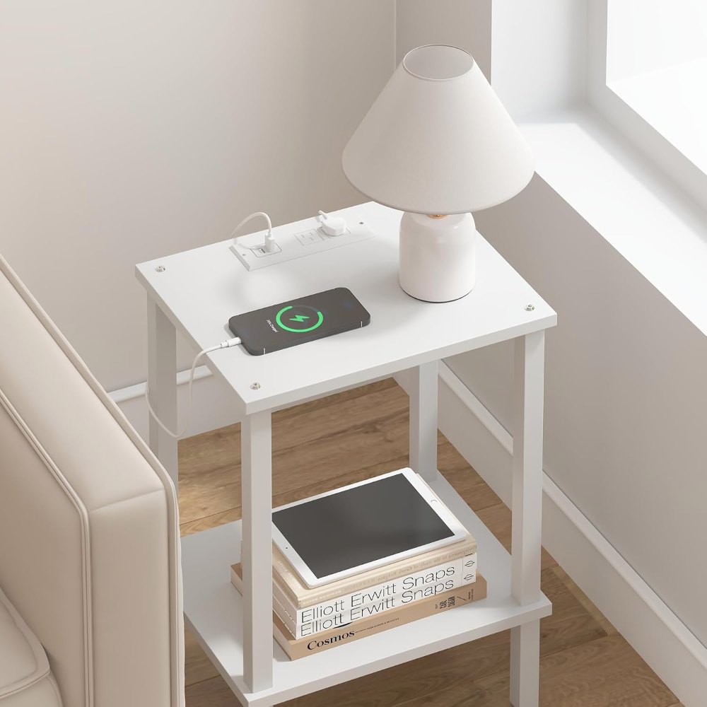 End Table, Set of 2, White, view 6