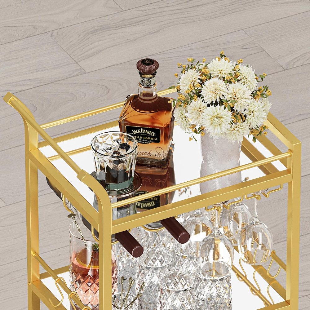 Gold Bar Cart, 18.5" wide, view 4