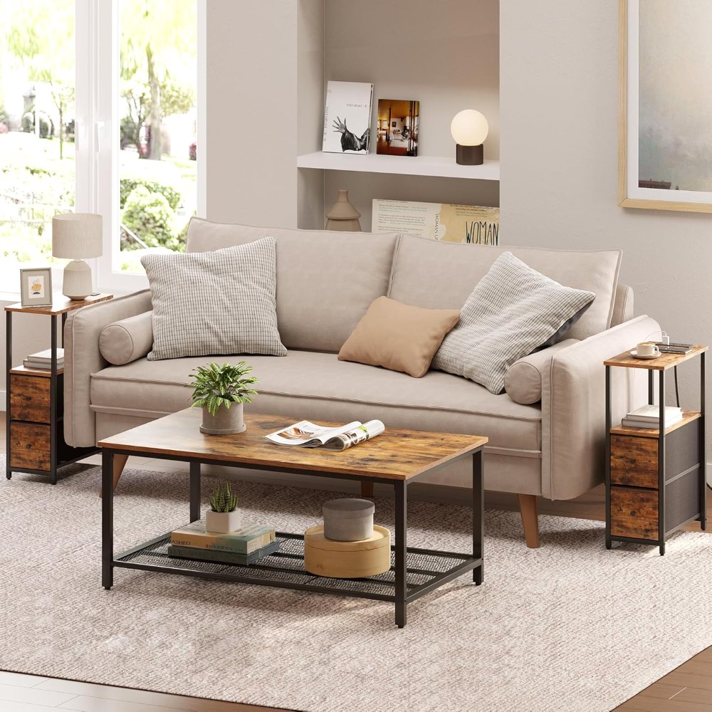 Narrow End Table, Brown, view 5
