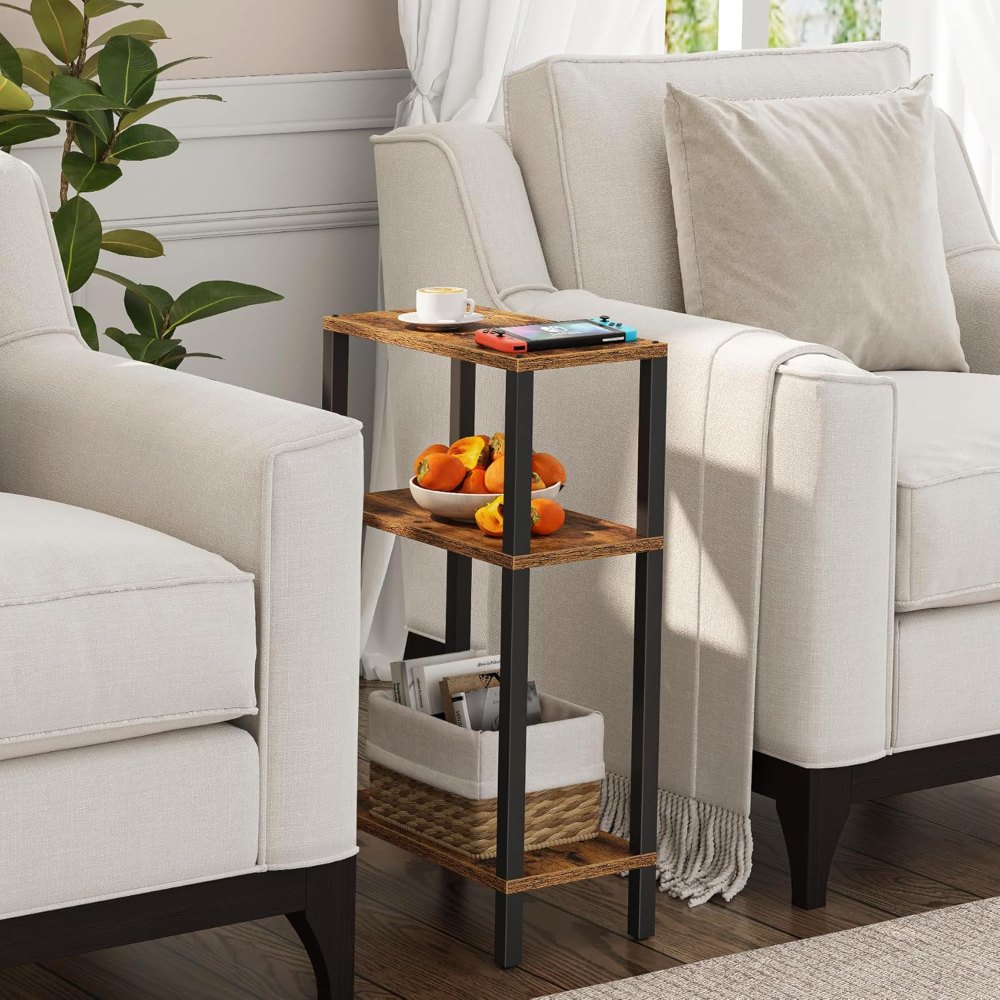 Narrow Side Table, Brown, 15.8" wide, view 4