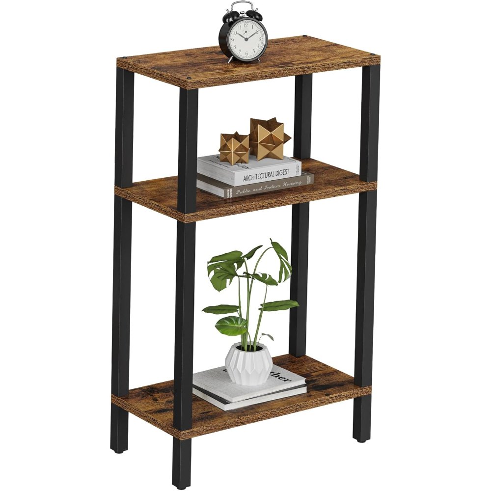 Narrow Side Table, Brown, 15.8" wide
