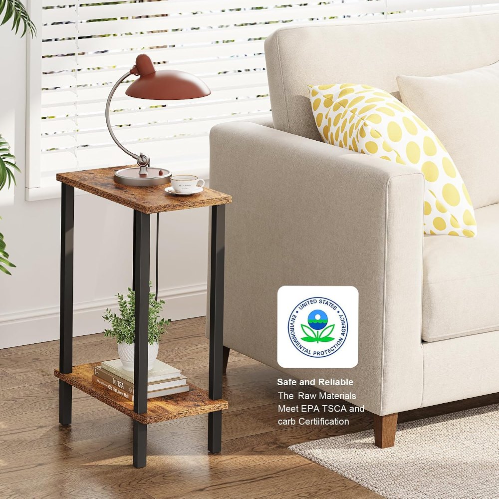 Narrow Side Table, Brown, 7.9" wide, view 6