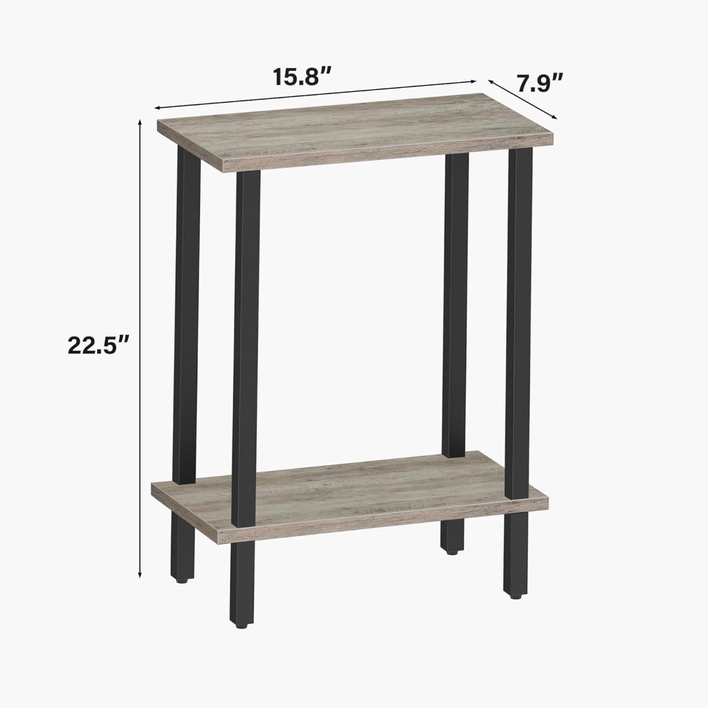 Narrow Side Table, Greige, 15.8" wide, view 3