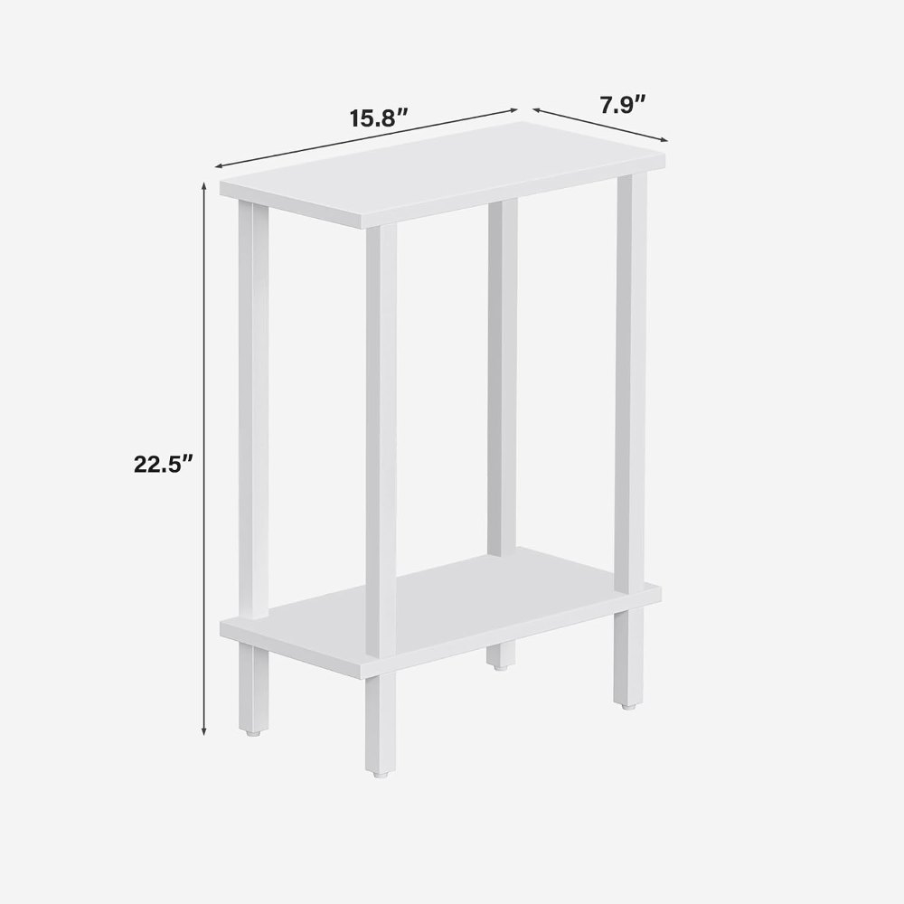Narrow Side Table, White, view 3