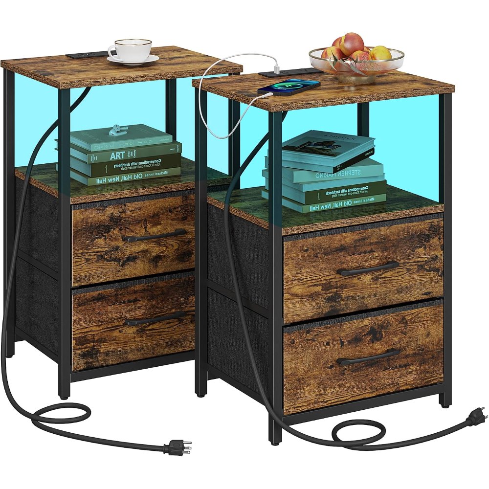 Nightstands, Brown, 15" wide