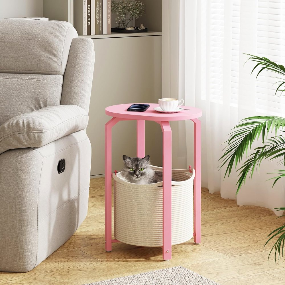Oval End Tables, Pink, detail 8