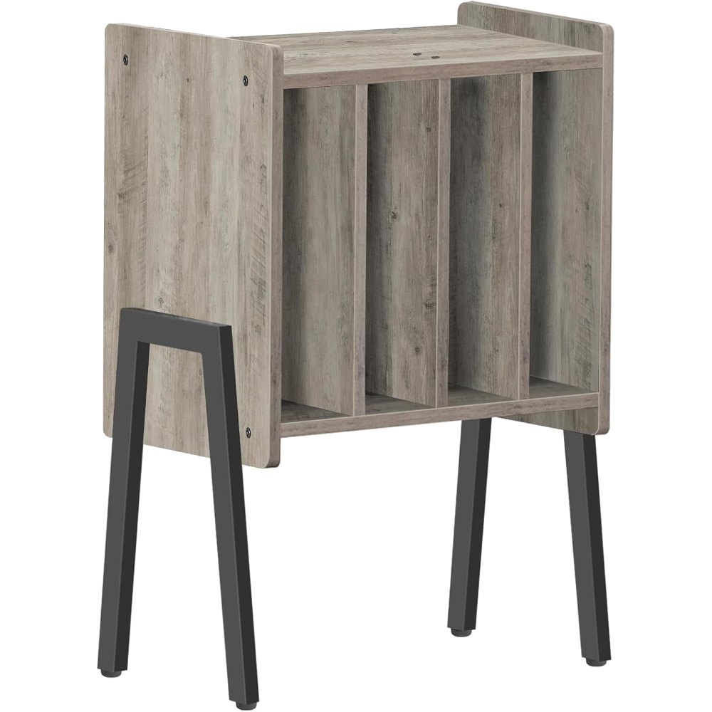 Record Player Stand, Greige, view 6