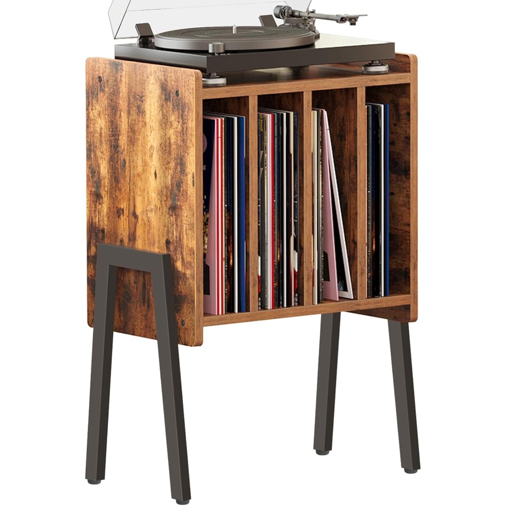 Record Player Stand, Greige, detail 8
