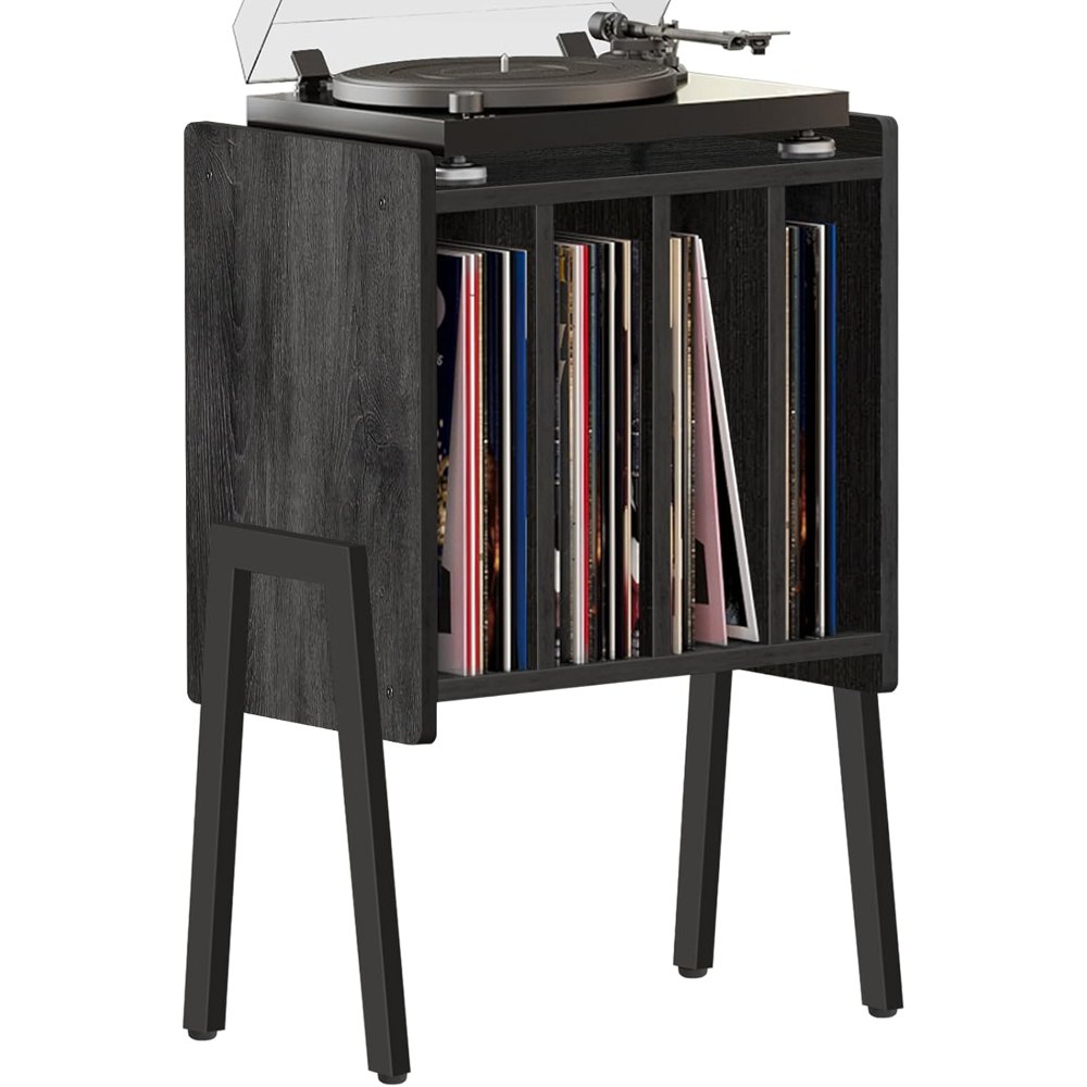 Record Player Stand, Rustic Brown, detail 8
