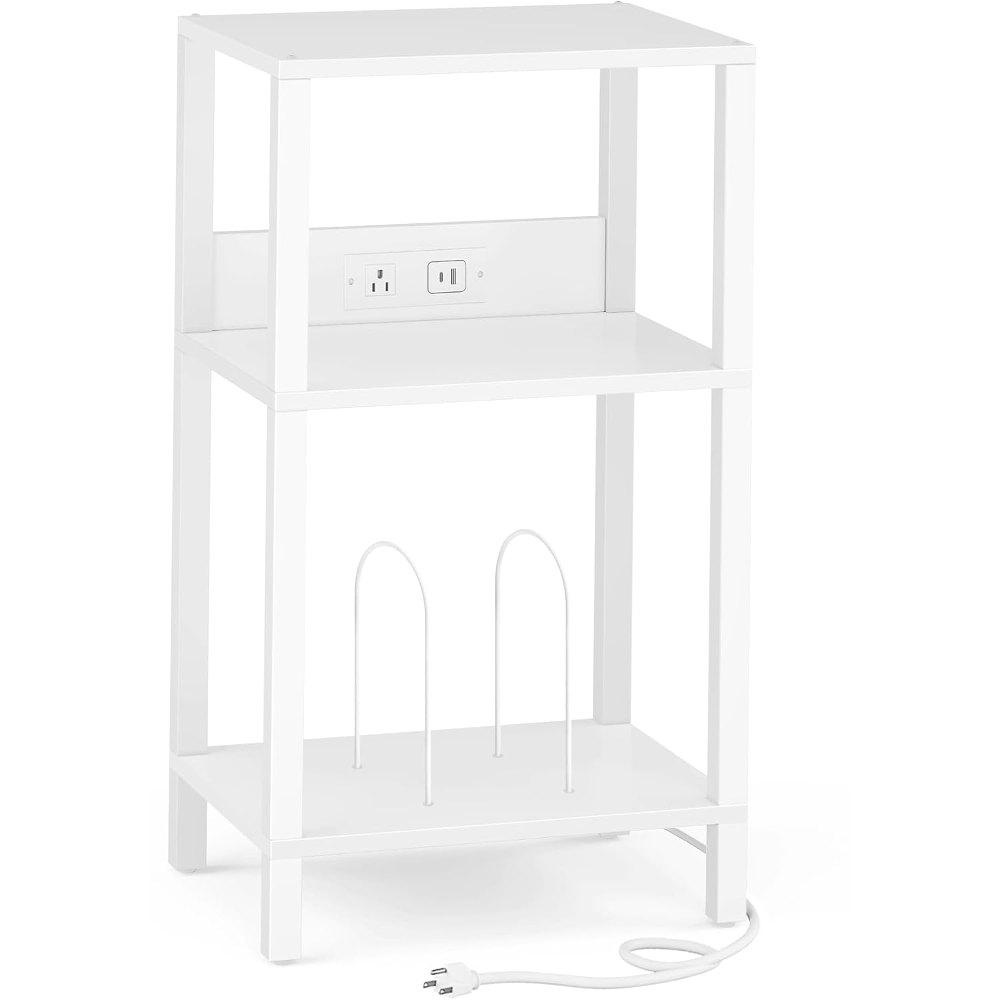 Record Player Stand, White, detail 8