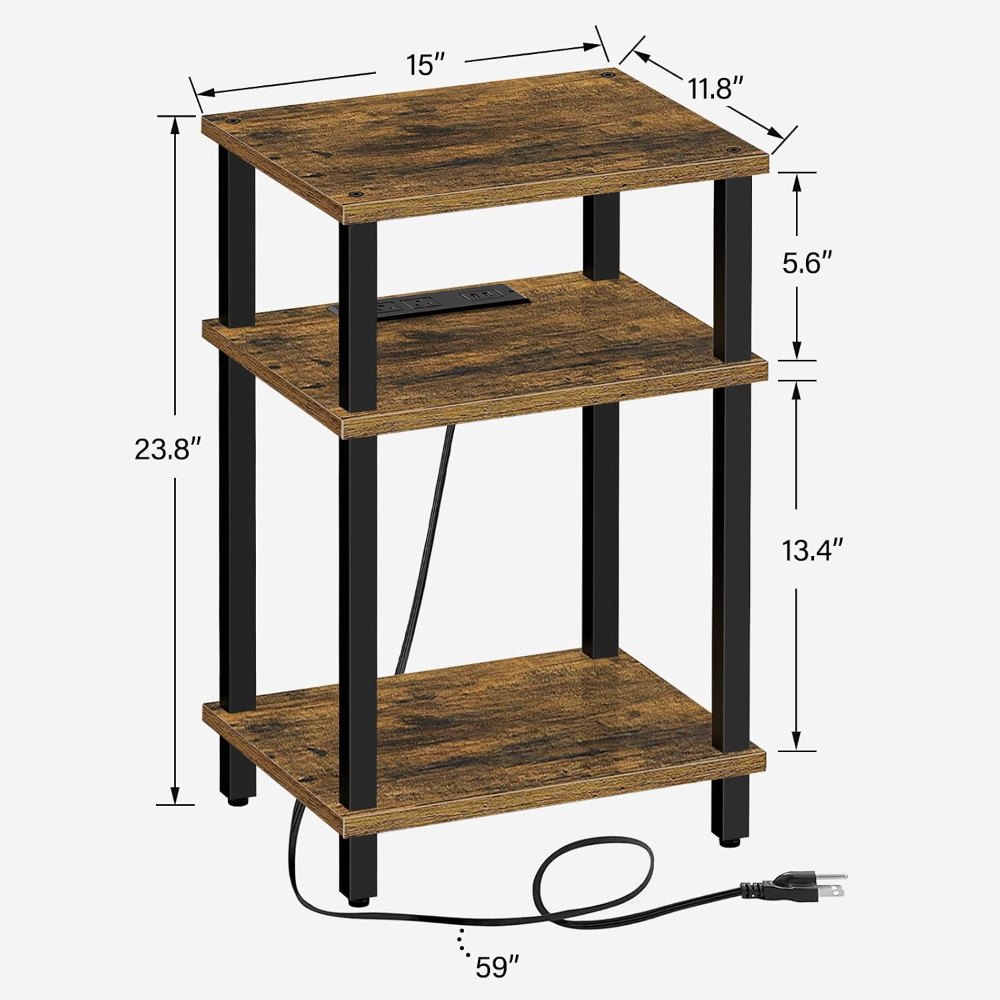 Side Table, Brown, view 3