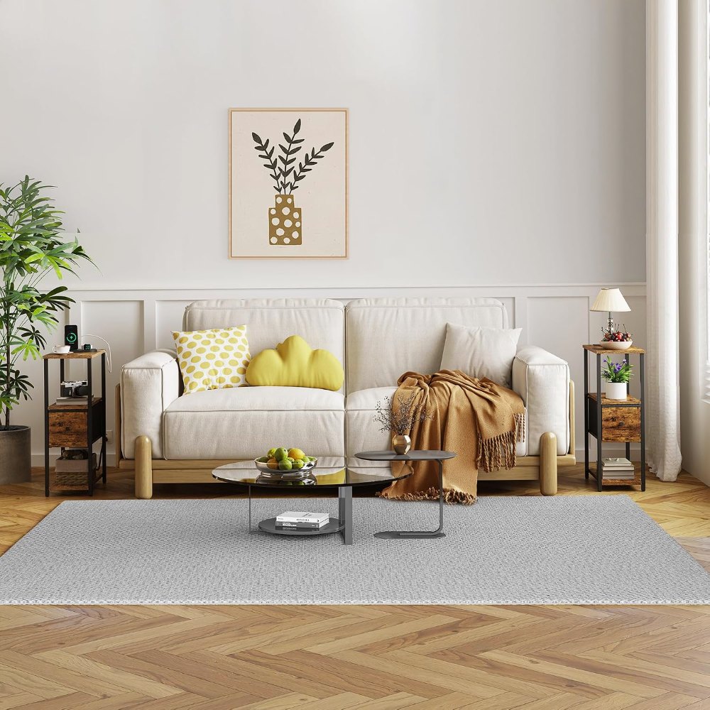 Small Narrow End Table, Brown, 15.8" wide, detail 8