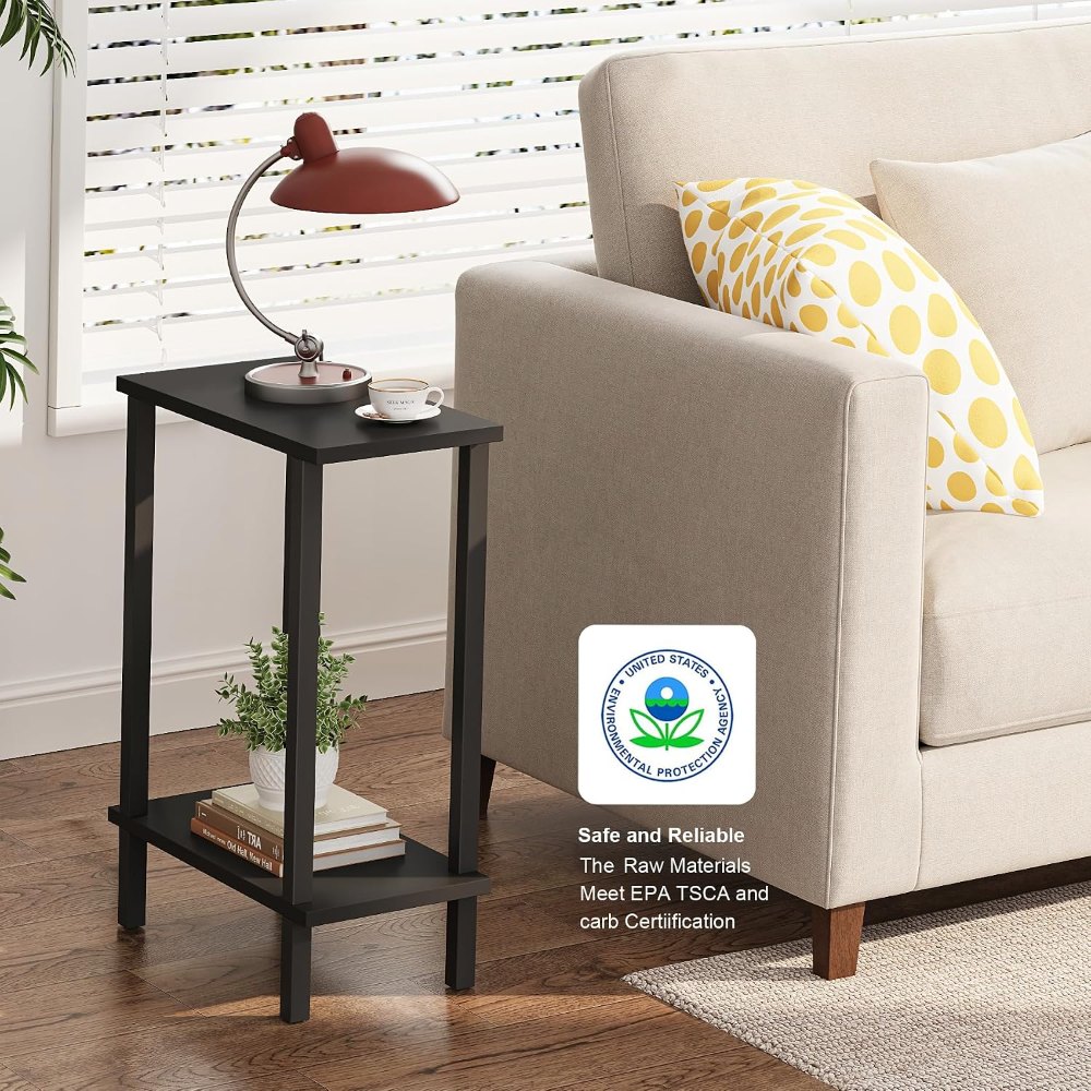 Small Side Table, Narrow, Brown, view 4