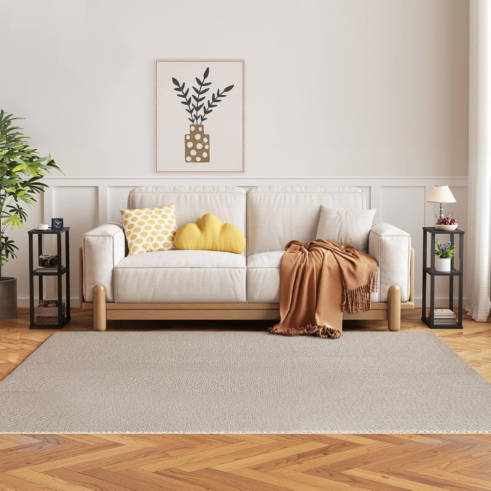 Small Side Table, on Wheels, Brown, view 7