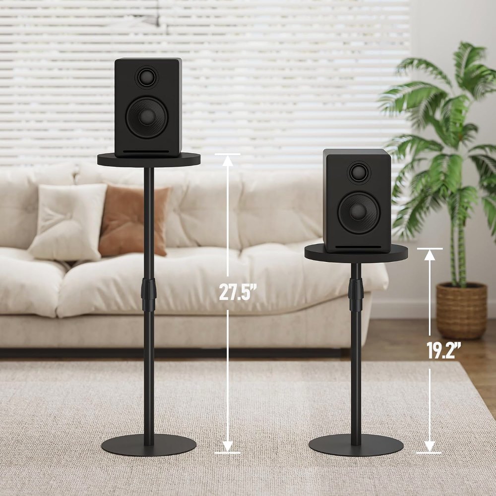 Tall Round Side Table, Black, 10" deep, view 2
