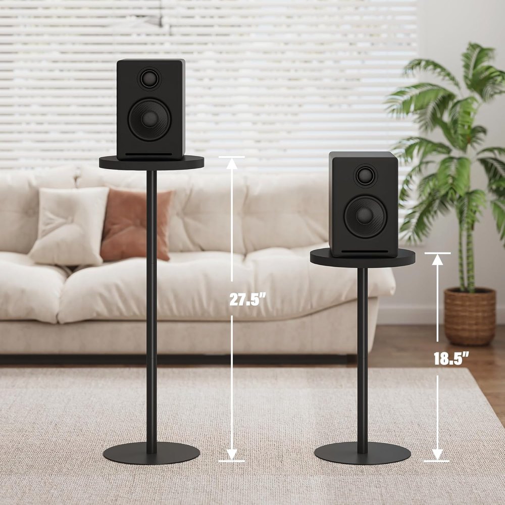Tall Round Side Table, Black, 10" wide, view 2