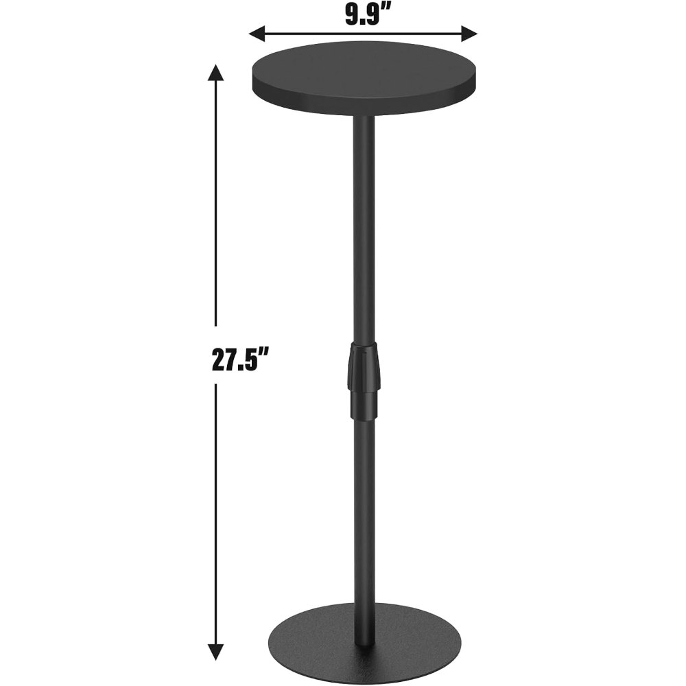 Tall Round Side Table, Black, 27.6" tall, detail 8