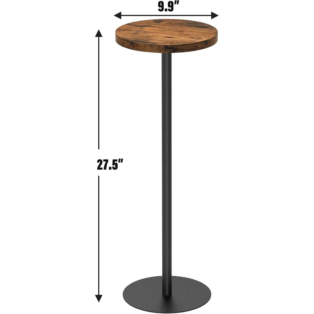Tall Round Side Table, Brown, 10" wide, view 6