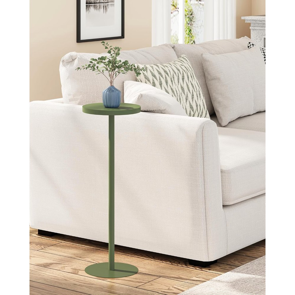 Tall Round Side Table, Green, view 3