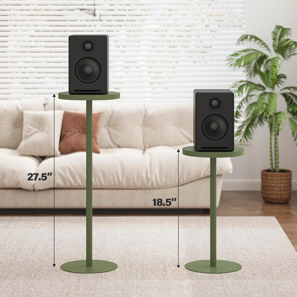 Tall Round Side Table, Green, view 4