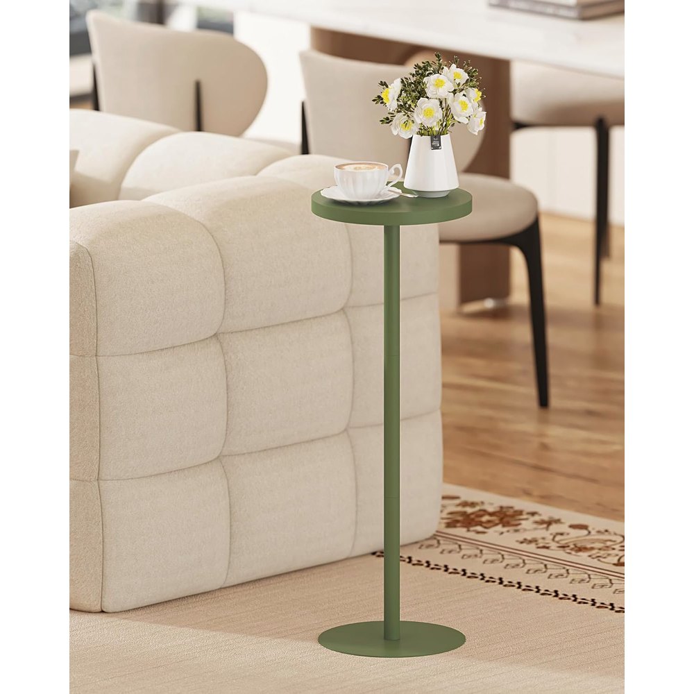 Tall Round Side Table, Green, view 5