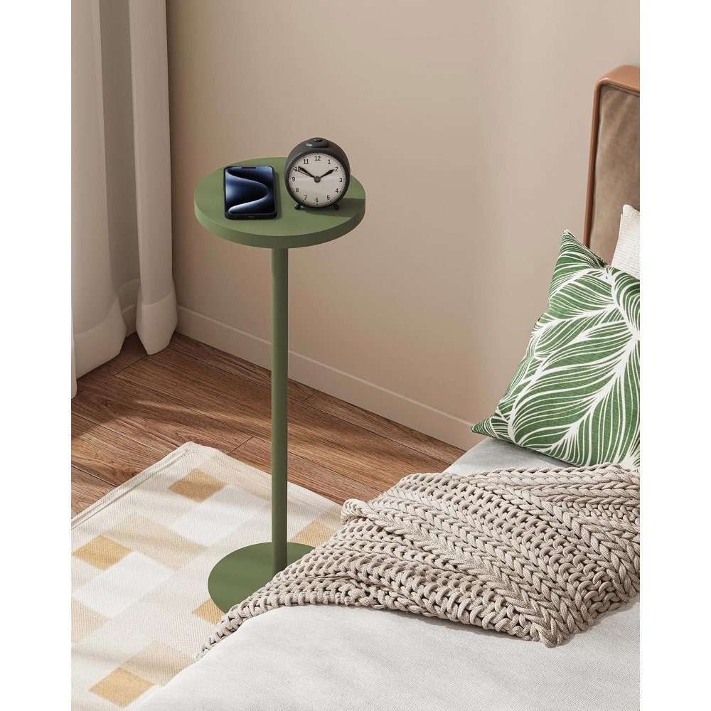 Tall Round Side Table, Green, view 6