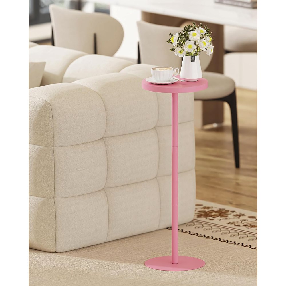 Tall Round Side Table, Pink, view 5