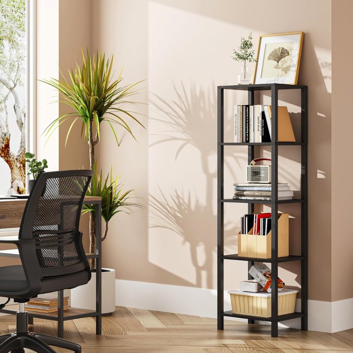 Bookshelf, Black, 53.2" tall