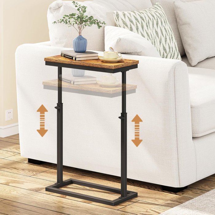 End Table, Brown, 7.9" wide