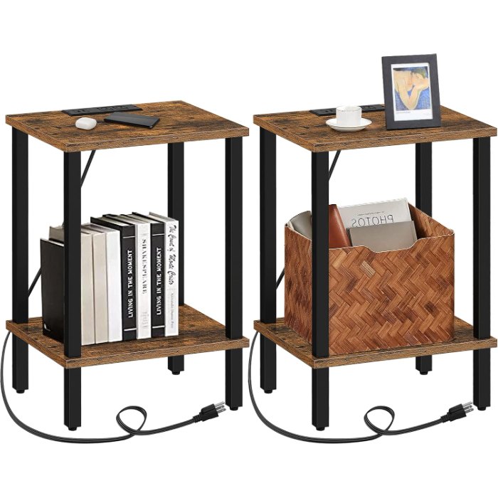 End Table, Set of 2, Brown